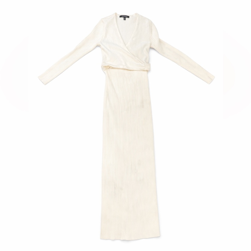 Cream Wrap Dress